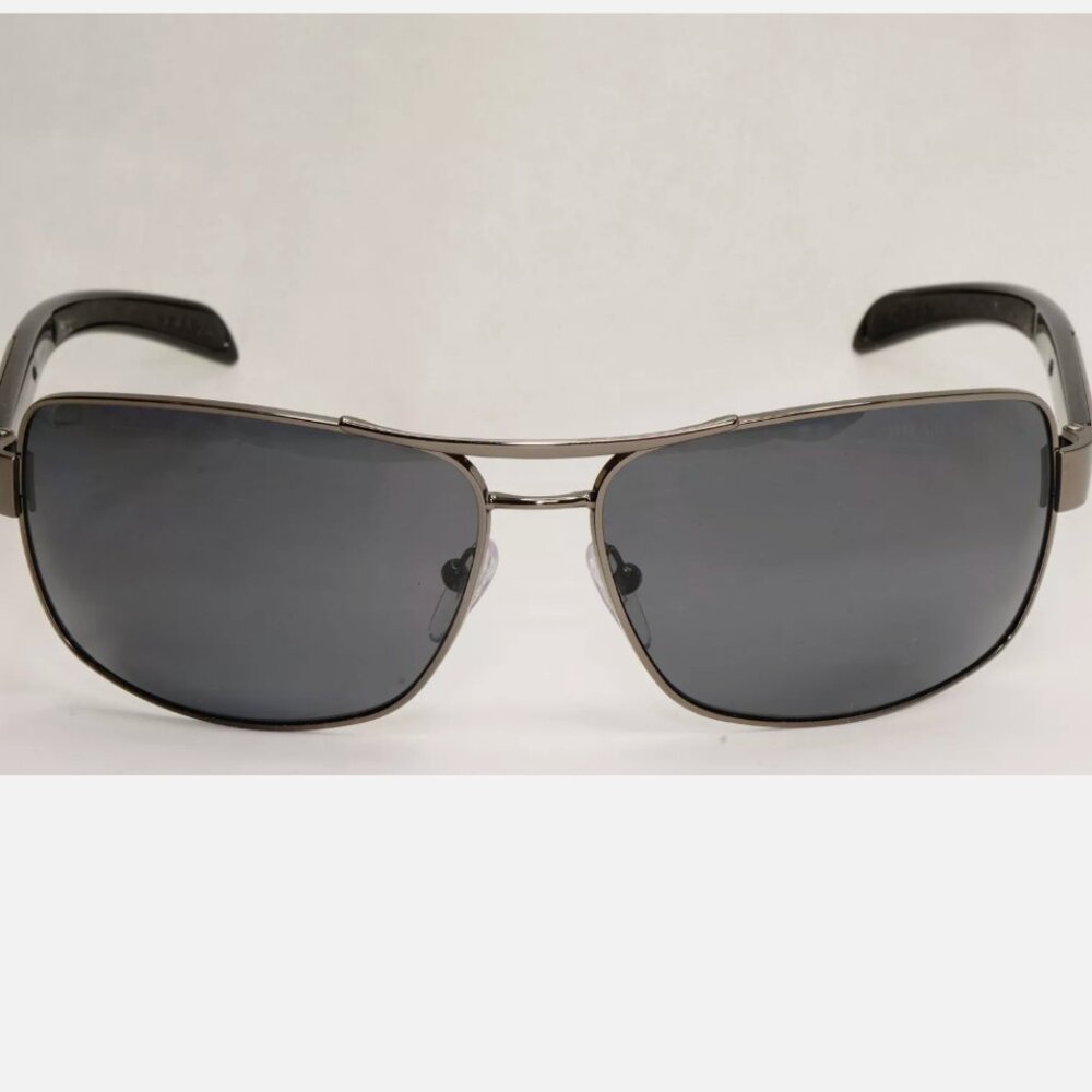 Prada Polarized Gunmetal Black 65mm Sunglasses - Picture 3 of 8